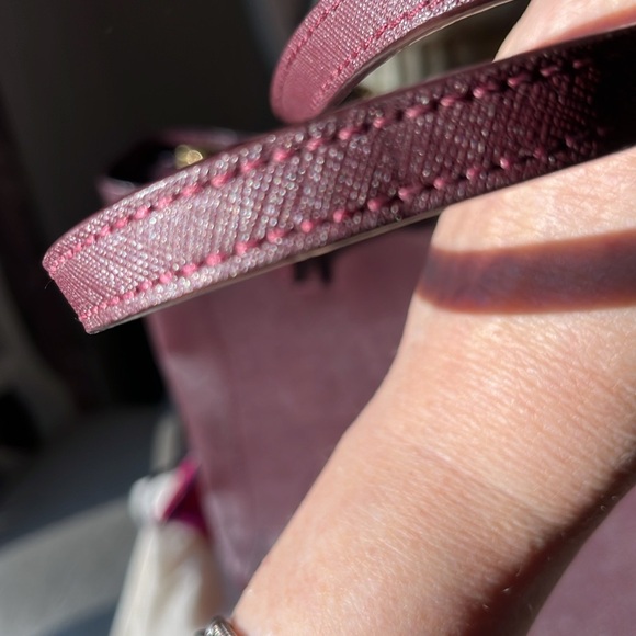 TORY BURCH EUC Burgandy tote bag. Comes with unbranded dust bag. - Picture 10 of 16